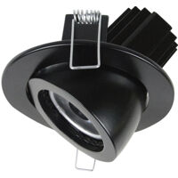 Plafonnier encastré tilt MINI LUNA Redondo ajustable Dali LED COB 4.70W 680lm(496lm) CRI90 3000K 18º Noir
