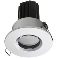 Plafonnier encastré PALMA Fixed Round IP65 LED COB 4.70W 650lm(464lm) CRI90 2700K 28º Acier inoxydable
