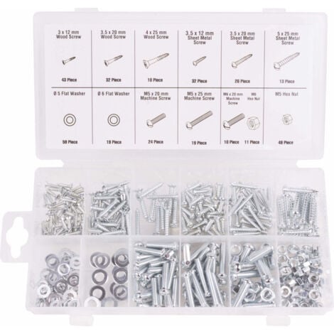Assortiment boulons et écrous vis rondelle 347 éléments