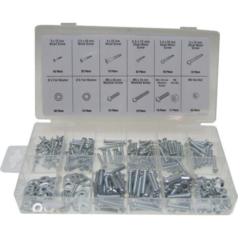 Assortiment boulons et écrous vis rondelle 347 éléments