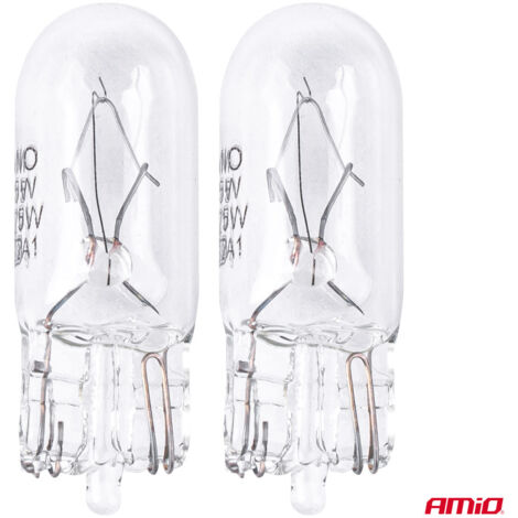 Lot de 2 Ampoules halogenes T10 W5W W2.1x9.5d 12V (1/3)