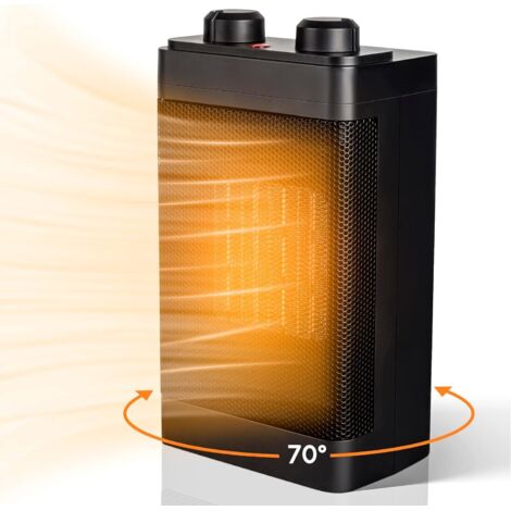 Radiateur Soufflant Céramique 2 KW INFERNO4000 - Thermostat, 3 Niveaux, Mobile - Pour Bureau, Atelier, Maison, Garage - Jusqu'à 40 M²