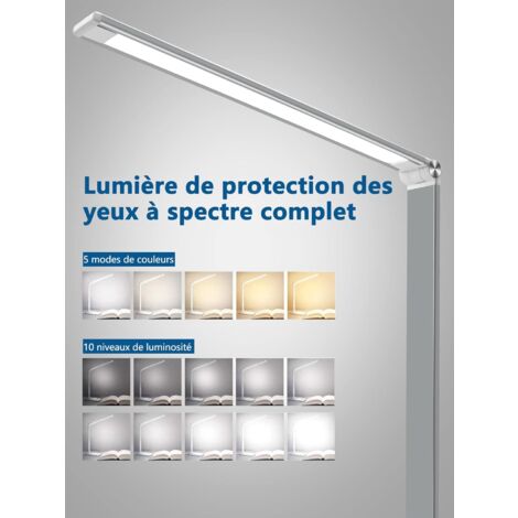 Lampe De Bureau Led, Led Lampe De Table 5 Modes De Couleur Et 10