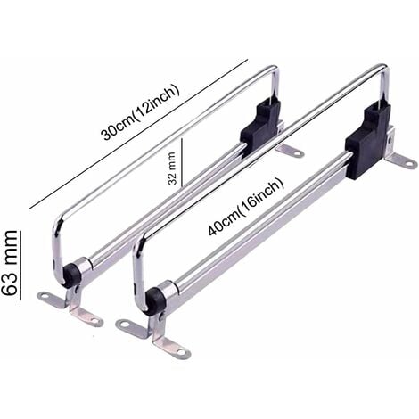 2pcs Tringle rétractable pour placard, penderie, penderie télescopique en acier inoxydable pour un choix facile de vêtements (taille : 30 cm,40cm)-DPZO