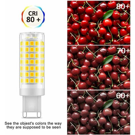Ampoule G9 LED Blanc Froid 6000K 7W Lampes Equivalente 60W Halogène Lumière 650LM Économie d'énergie Sans Scintillement Culot G9 Standard AC 220-240V Non-dimmable Lot de 6-DPZO