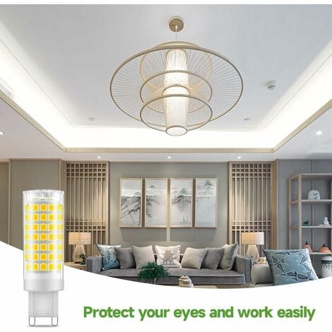 Ampoule G9 LED Blanc Froid 6000K 7W Lampes Equivalente 60W Halogène Lumière 650LM Économie d'énergie Sans Scintillement Culot G9 Standard AC 220-240V Non-dimmable Lot de 6-DPZO