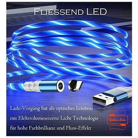 Câble Micro Usb - Plat Lumineux - Led Chargeur - Bleu - Prix en