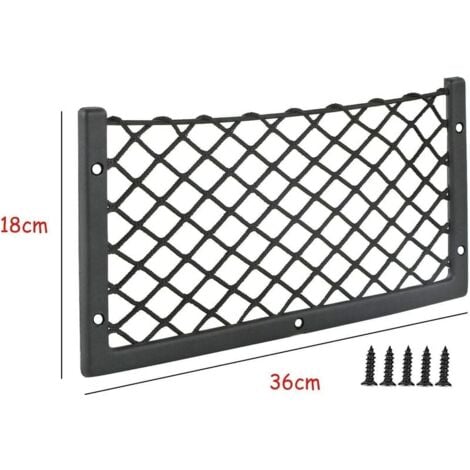 - Lot de 3 filets de rangement pour voiture - 36 x 18 cm - Haute élasticité, filet de rangement pour bagages, magazines - T4 T5 T6 - Pour van, caravane, camping-car, camion-DPZO