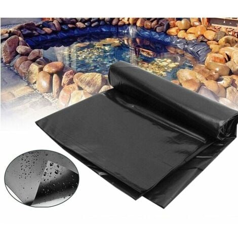 Liner pour Bassin Aqualiner, Doublure d'Étang à Poissons en HDPE, Épaisseur 0.12mm, Dimensions 5 x 4.5 m.-DPZO