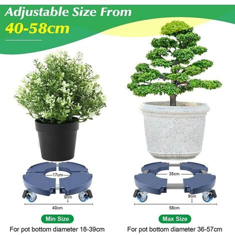 Bamworld Porte Plante A Roulettes, Support Plante Interieur