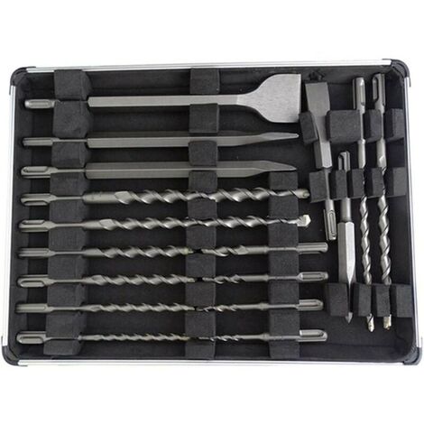 Coffret De 12 Forêts Et Burins SDS Pour Marteau Perforateur - Neuf Sous Emballage
