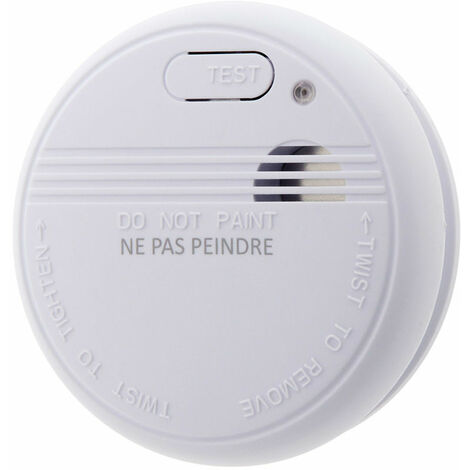 Detecteur de fumee, Alimentation Pile 9V, Champ d'action 40m², Puissance  sonore 85 dB