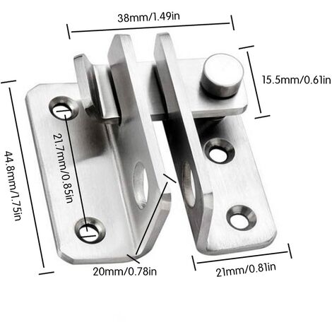 Verrou De Porte Coulissante Cadenas Moraillon Serrure De Porte Loquet De Verrouillage DeBoucle