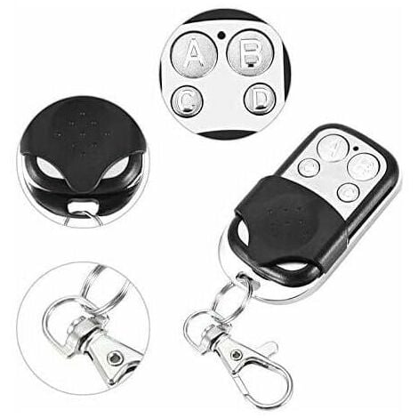 5pcs Télécommande Universel Clonage Portail Electrique Garage Ouvre-Porte Fob 433mhz Remplacement Porte Clé