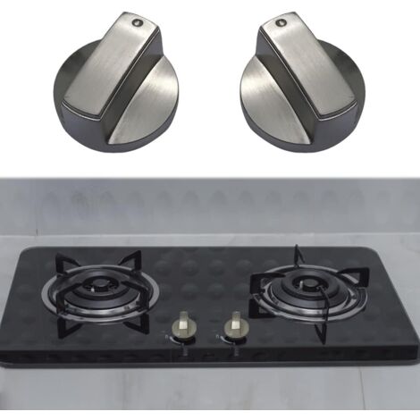 Lot de 4 boutons de cuisinière à gaz universels en métal pour cuisinière à gaz - 6 mm