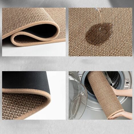 [JAMAIS UTILISÉ]Tapis Cuisine, ​Tapis de Cuisine Devant ​Evier Lavable Antidérapant en Caoutchouc et Lavable, Jute ​Tapis Cuisine Devant Evier Tapis Cuisine Lin Tapis Cuisine Antidérapant Tapis Cuisin