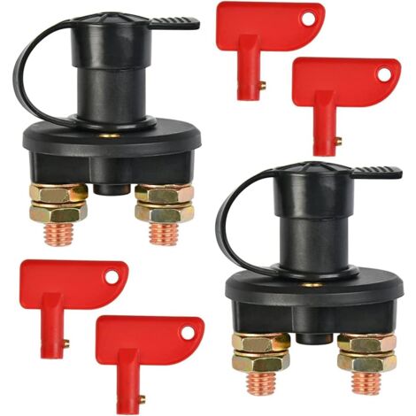 Interrupteur Coupe-Batterie Voiture 6-24V - Isolateur Avec Molette Verte - Anti-Décharge Pour Véhicules En Stationnement