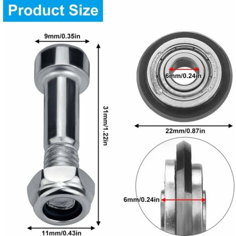 [JAMAIS UTILISÉ]Molette de Coupe pour Carrelage en Carbure de Tungstène, Roulette de Coupe pour Carrelette de 22mm, Roue de Coupe de Carrelage pour Machine de Découpe de Carreaux Manuelle de 2 à 20mm.