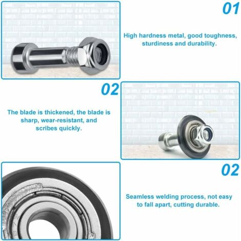 [JAMAIS UTILISÉ]Molette de Coupe pour Carrelage en Carbure de Tungstène, Roulette de Coupe pour Carrelette de 22mm, Roue de Coupe de Carrelage pour Machine de Découpe de Carreaux Manuelle de 2 à 20mm.