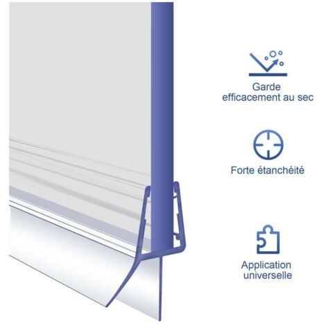 [JAMAIS UTILISÉ]Joint de douche 80cm pour douche des scellées porte, Salle de douche joint d'étanchéité PVC , Protection étanche, pour 4-6mm de verre-DPZO