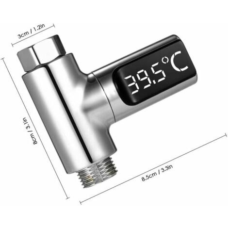 Thermomètre de douche, thermomètre d'eau avec affichage LED