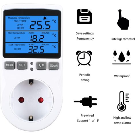 ZHITING Thermostat sans Fil Prise Régulateur de température numérique