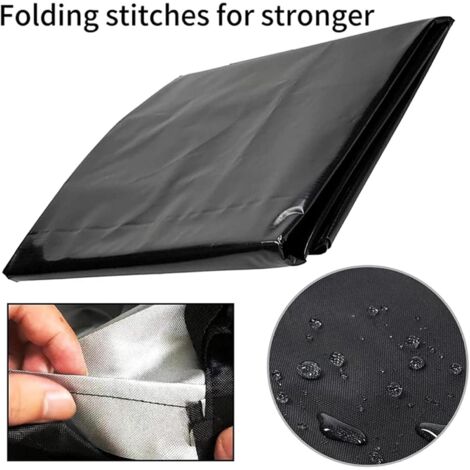 [JAMAIS UTILISÉ]Couvercle de réservoir IBC 1000 L Accessoires pour réservoir d'eau - Protection UV 210D Anthracite Couvercle de réservoir IBC - Couvercle de réservoir d'eau de pluie IBC, Noir-DPZO