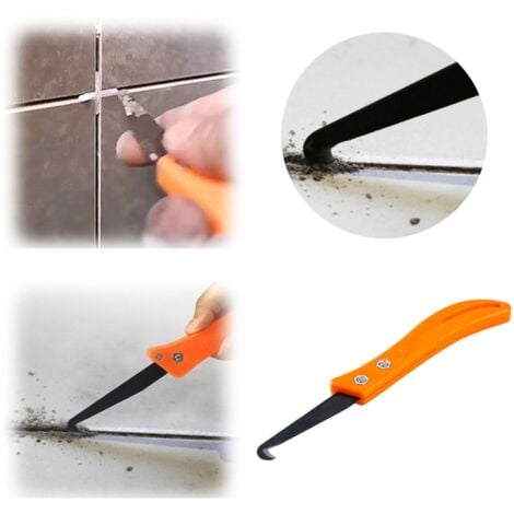 [JAMAIS UTILISÉ]Lot de 9 Grattoir Joints Carrelage Outil de Retrait de Calfeutrage Grattoir Brosse de Nettoyage de Joint de Carrelage en Carbure cémenté pour le Nettoyage de Carrelage