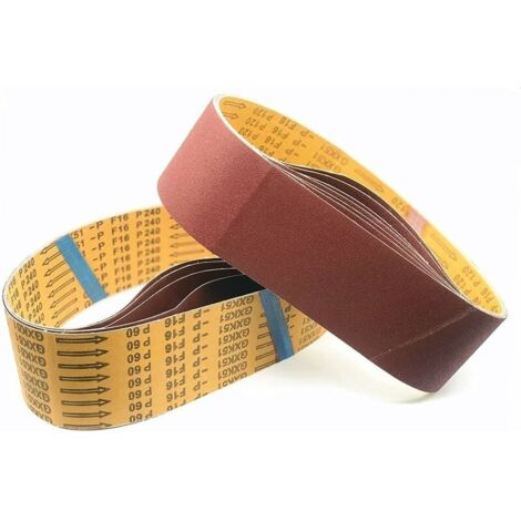 5 Pcs Ponçage Bande Abrasives à Ponceuse Polissage Abrasive Belt 100mm