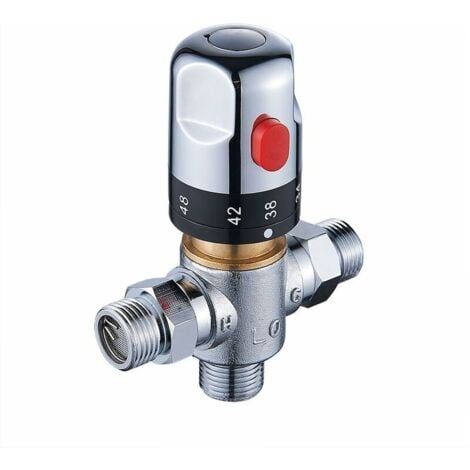 Kit Douchette WC Mitigeur, Thermostatique Douchette à Main en lation Chrome Anti-brûlure Toilette, Bidet Spray Set Inverseur de Douche