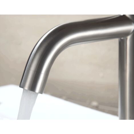 Robinet de lavabo mitigeur de lavabo en acier inoxydable brossé mat