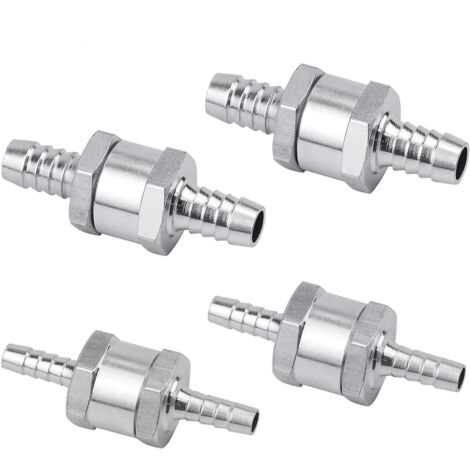Lot De 4 Clapets Anti-retour En Ligne 8mm - Pour Tuyaux D'évacuation D'appareils Ménagers, Avec Sangles De Serrage