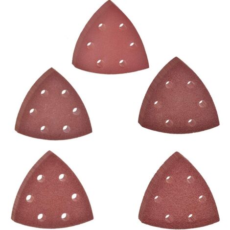 100 Patins Triangulaires Auto-adhésifs Pour Ponceuse Oscillante - Grains Variés, Pour Bois, Métal, Plastique