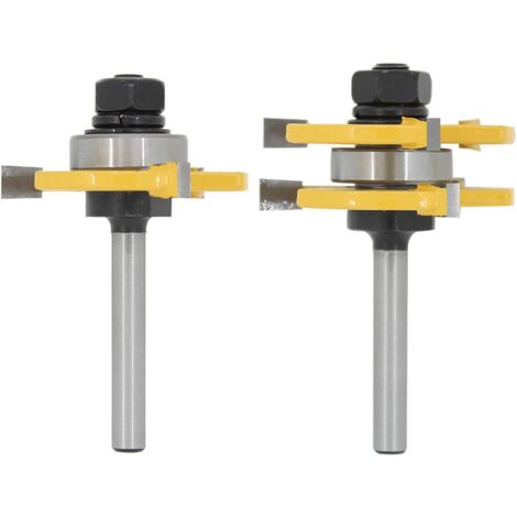 Set De 6 Fraises à Rainurer 8mm Pour Bois - Tailles 3,4,5,6,7,8mm Pour Défonceuse Et Fraiseuse, Tranchants En Carbure