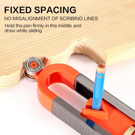 Jauge de contour verrouillable, jauge de contour précise, outil de profil de jauge de contour, règle de mesure du bois, pour mesures irrégulières