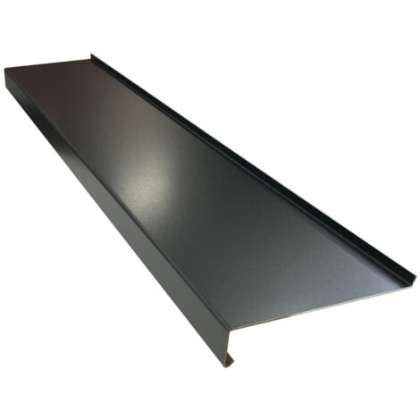 Appui de fenêtre avec relevé 15/10eme 2m - 100mm - RAL9005 - ALUHOME
