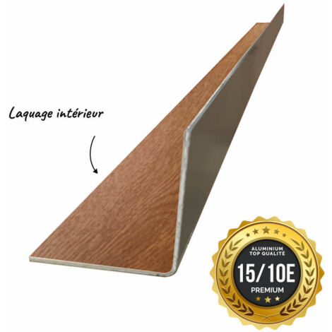 Cornière PREMIUM 2mL en alu 15/10ème 30x30mm - laquage intérieur - CD28 - ALUHOME