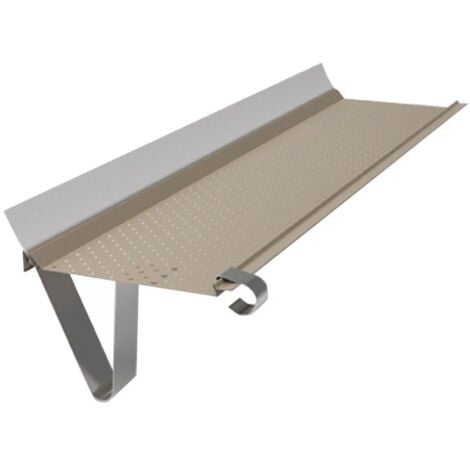 Pare-feuille alu gouttière demi-ronde 25 zinc ou PVC - 2 m - ALUHOME