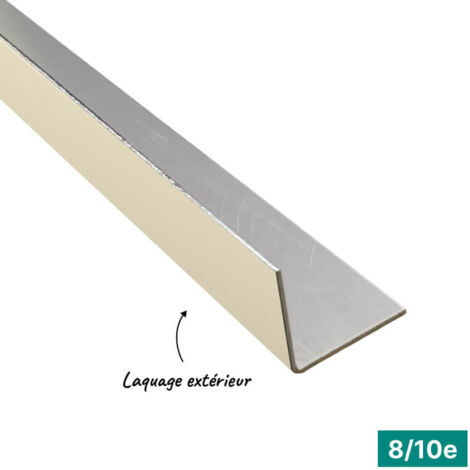 Cornière ECO 2mL en alu 8/10ème 30x30mm - laquage extérieur - RAL1015 - ALUHOME
