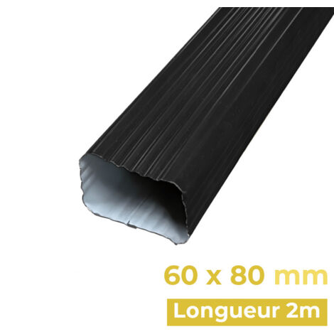 Tuyau 2m 60 x 80 - Descente rectangulaire en alu - NG18 - ALUHOME