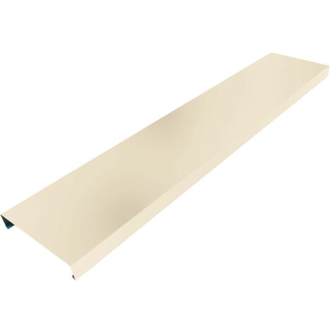 Couvertine 2m PREMIUM en alu 15/10ème - tête de mur Couleur - Ivoire clair - RAL 1015, Largeur - 210 mm, Longueur - 2 m linéaires - ALUHOME