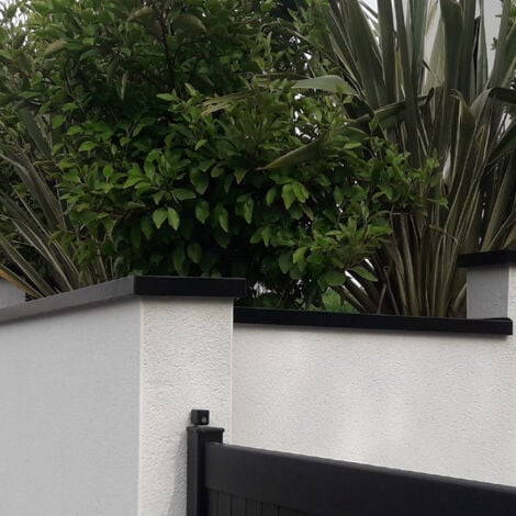 Couvertine 3m PREMIUM en alu 15/10ème - tête de mur Couleur - Gris Anthracite - RAL 7016, Largeur - 210 mm, Longueur - 3 m linéaires - ALUHOME