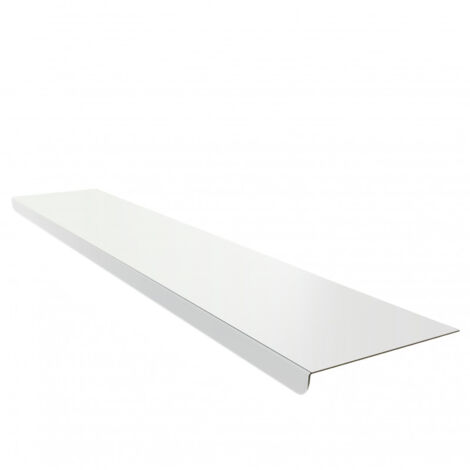 Aluhome – Rebord de fenêtre intérieur en aluminium 15/10ème – Longueur 1,40 m – Largeur 200 mm – Couleur blanc RAL9010 – Surface lisse pour décoration (1/2)
