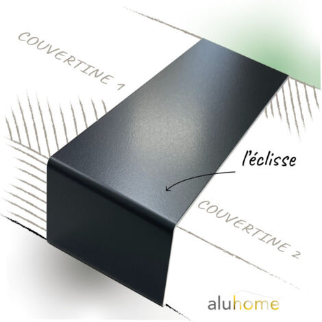Eclisse extérieure pour couvertine alu Couleur - Blanc pur - RAL 9010, Largeur - 285 mm - ALUHOME