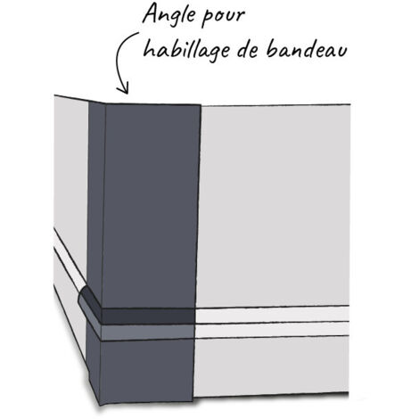 Angle pour habillage de bandeau en alu - BA6 - ALUHOME