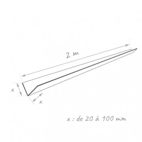Cornière PREMIUM 2mL en alu 15/10ème 40x40mm - laquage extérieur - RAL7016 - ALUHOME
