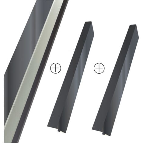 Kit de nez de cloison en alu 15/10ème pour encadrement de porte - 78mm - RAL7016 - ALUHOME
