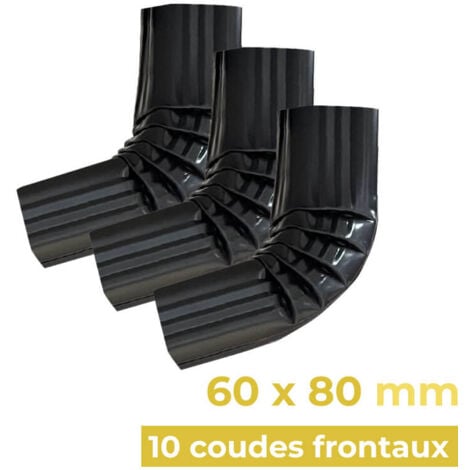 10 coudes frontaux 60 x 80 en alu à angle de 74° - BA6 - ALUHOME