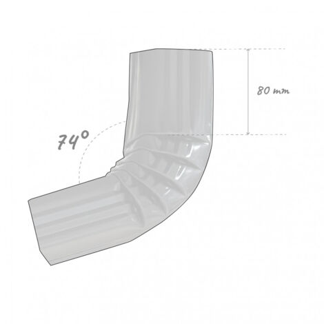 10 coudes frontaux 60 x 80 en alu à angle de 74° - BA6 - ALUHOME
