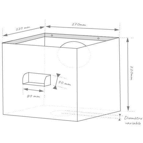 Boîte à eau BA6 en alu 7/10ème Standard - format moyen - naissance Ø 100mm - ALUHOME